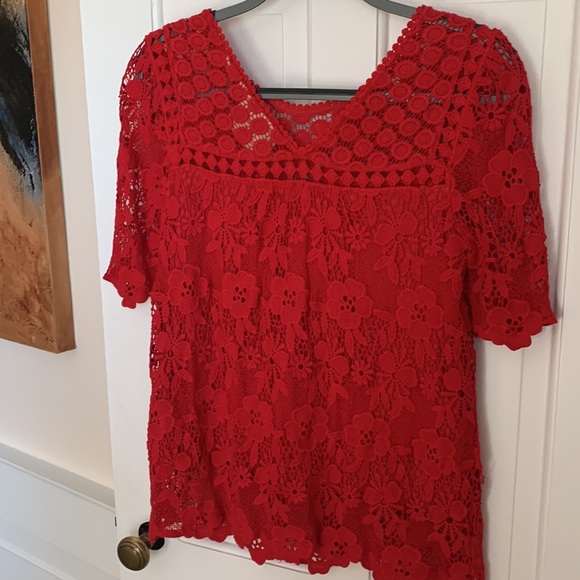 *SOLD* Anthropologie cotton eyelet top - Picture 3 of 5